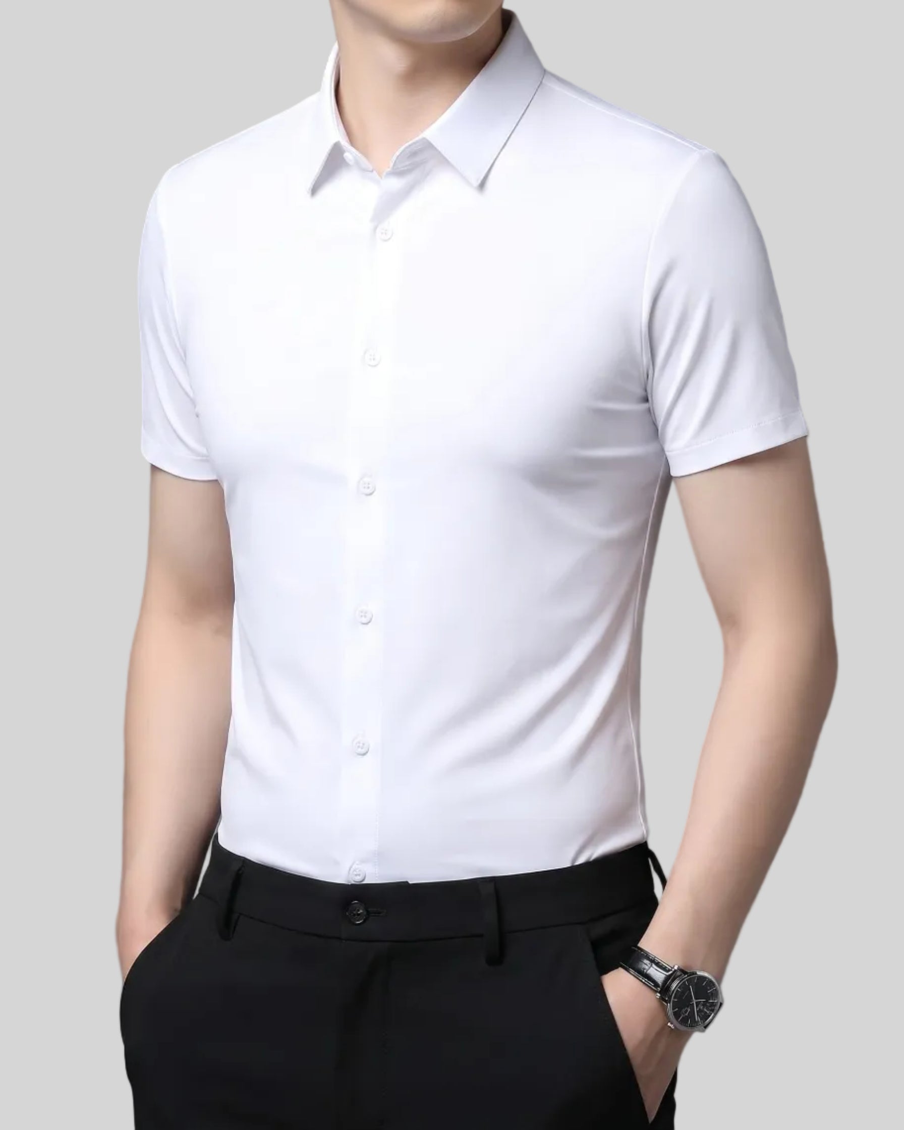 חולצת שרוול קצר - The Signature Oxford