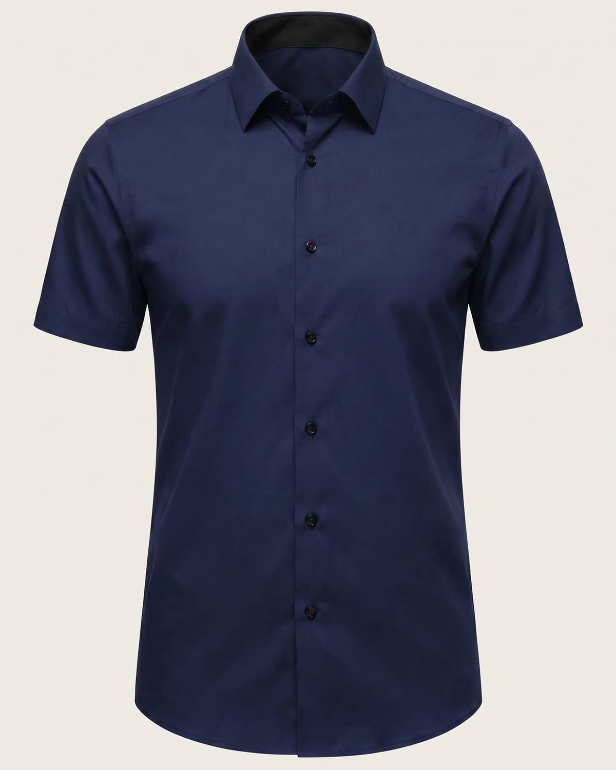 חולצת Signature Oxford בצבע נייבי — מבט מלפנים