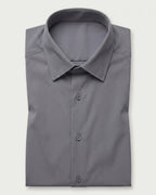 חולצת Signature Oxford בצבע אפור — מקופלת