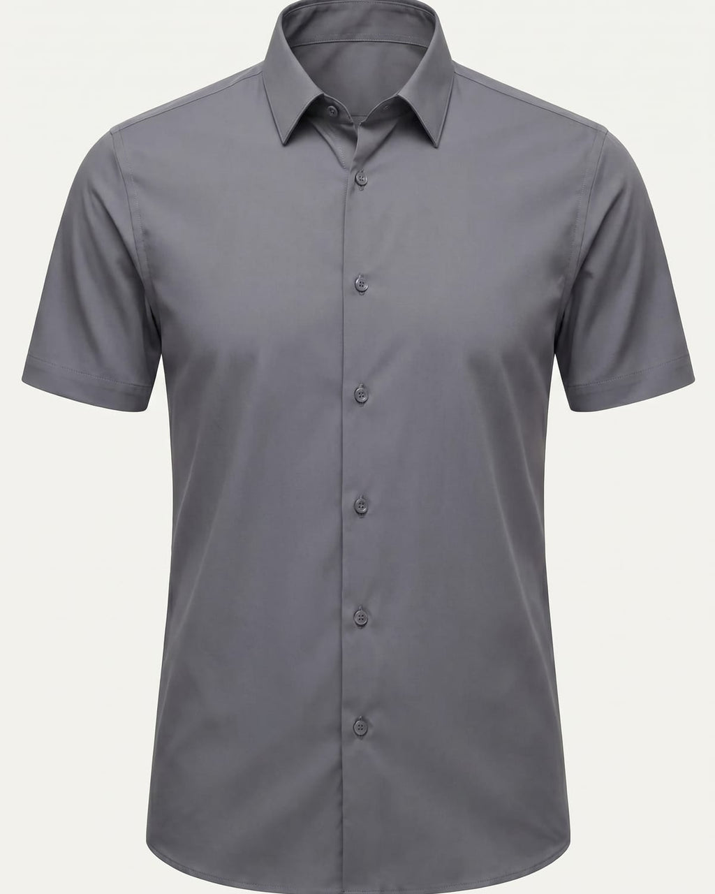 חולצת Signature Oxford בצבע אפור — מבט מלפנים