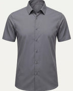 חולצת Signature Oxford בצבע אפור — מבט מלפנים