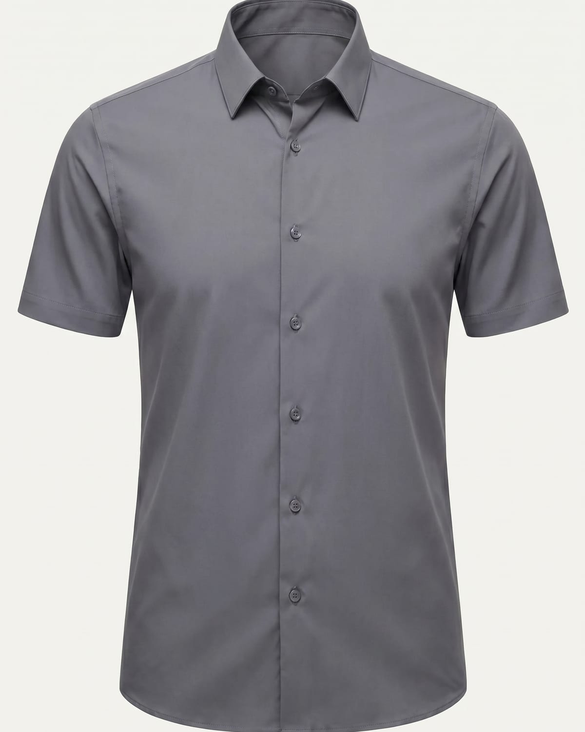 חולצת Signature Oxford בצבע אפור — מבט מלפנים